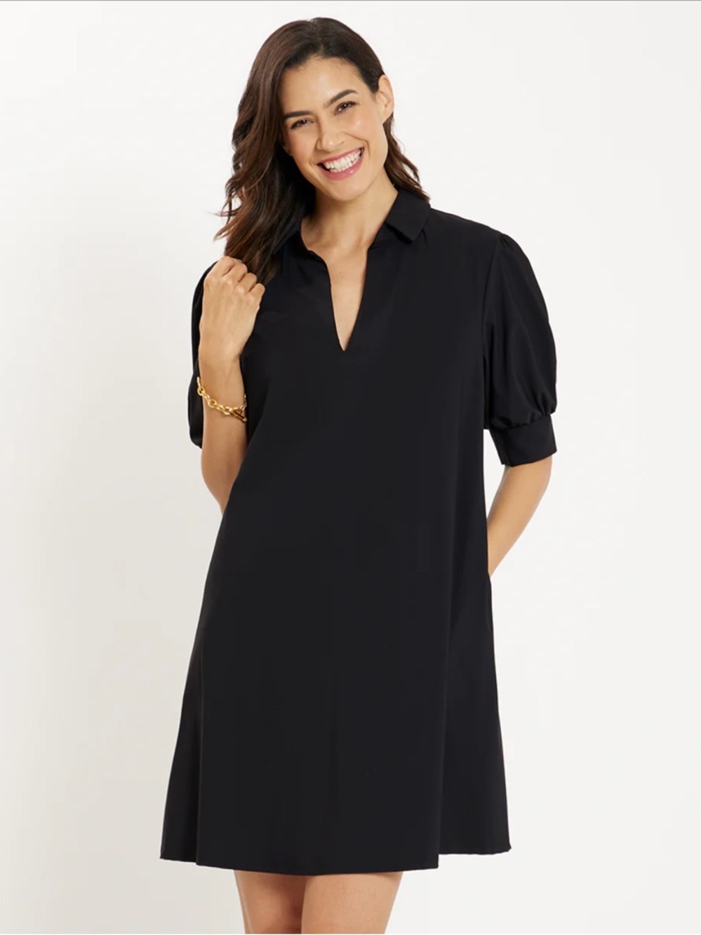 NEW JUDE CONNALLY Emerson Dress Lightweight Jude Cloth black size medium women’s